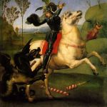 Rafael Santi_Svatý Jiří bojující s drakem,1505, 262 x 300 cm