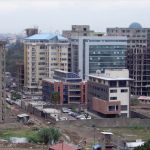 Moderní novostavby v Addis Abebě.