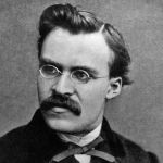 Friedrich Nietzsche asi v roce 1869. Foto studio Gebrüder Siebe, Lipsko.