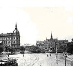 Moravské náměstí v Brně ještě s Německým domem. Foto archiv