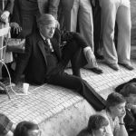 Helmut Schmidt na sjezdu SPD 1982. Foto Německý spolkový archiv