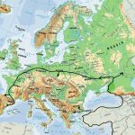 Ilustrativní mapa Evropy s naznačenými prvními cestami-zdroj-archiv KN