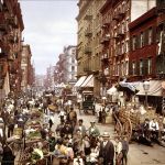 Pouliční výjev z newyorské Malé Itálie na konci 19. století. Foto neznámého autora, zdroj Knihovna Kongresu USA