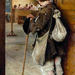 Nikolaj Bogdanov-Bělskij: U školních dveří. Olej na plátně, 1897. Repro Wikimedia Commons