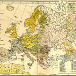 Etnická mapa Evropy v roce 1897. Zdroj Pallas Nagy Lexikon