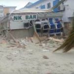 Zničený bar v Philipsburgu, hlavním městě nizozemské části ostrova Svatý Martin. Foto Youtube