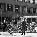 Budova rozhlasu v květnu 1945