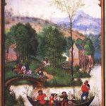 Simon Bening (1483-1561): Květen (z cyklu Vlámských hodinek)