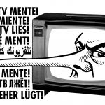 Vaše televize lže. Kresba Latuff